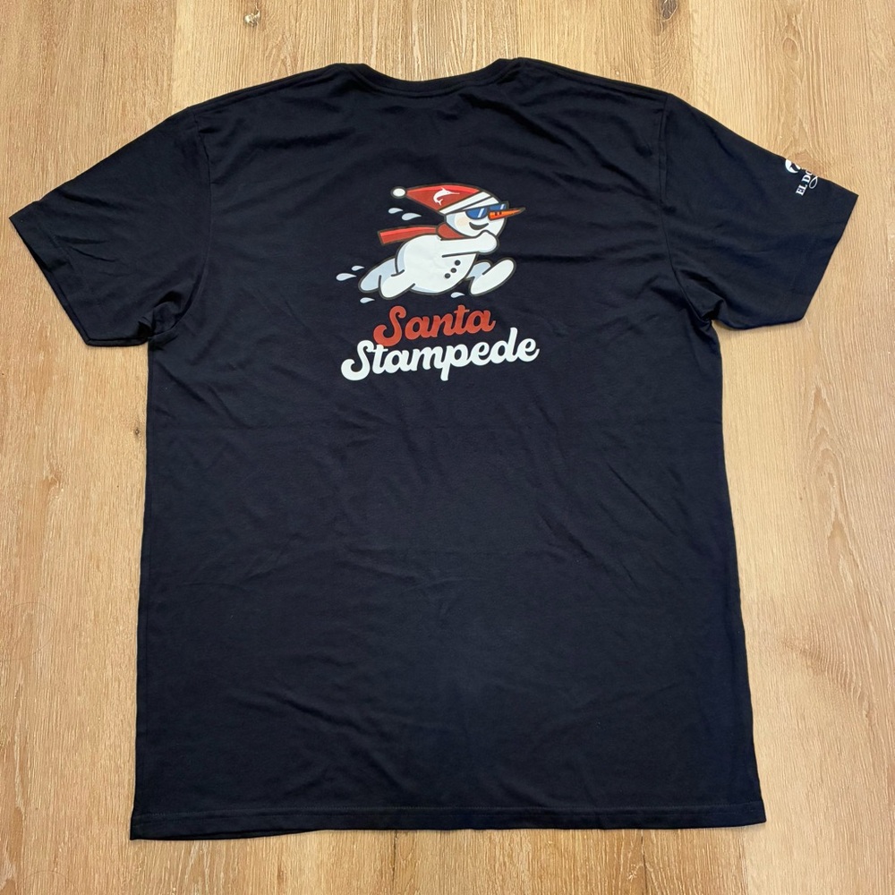 Santa Stampede El Dorado Golf & Beach Club Adult Large Navy Dark Blue T Shirt
